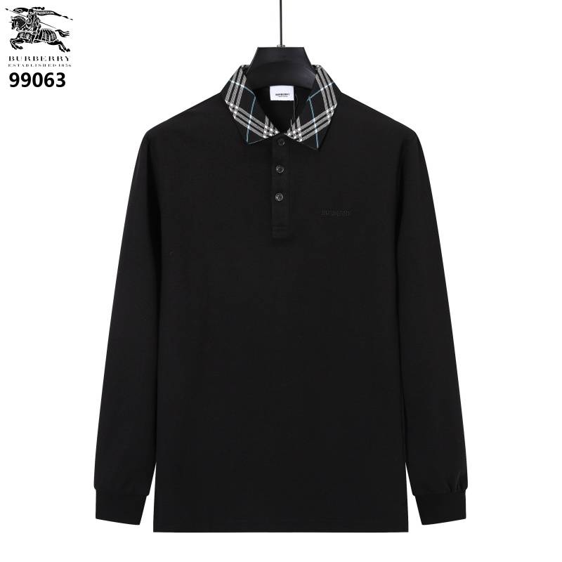 BURBERRY バーバリー メンズ 長袖Tシャツ ロンT クルーネック 袖リブ ロゴプリント ナイロン素材 オーバーサイズ ブラック