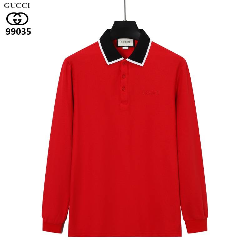 GUCCI グッチ メンズ 長袖Tシャツ ロンT クルーネック 袖リブ ロゴプリント オーバーサイズ レイヤード ブラック レッド ホワイト