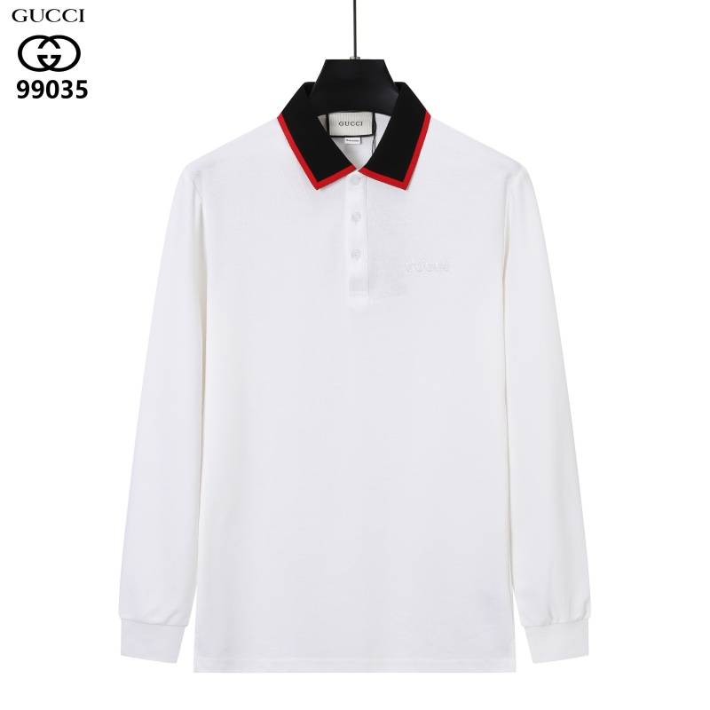 GUCCI グッチ メンズ 長袖Tシャツ ロンT クルーネック 袖リブ ロゴプリント オーバーサイズ レイヤード ブラック レッド ホワイト - 画像 3
