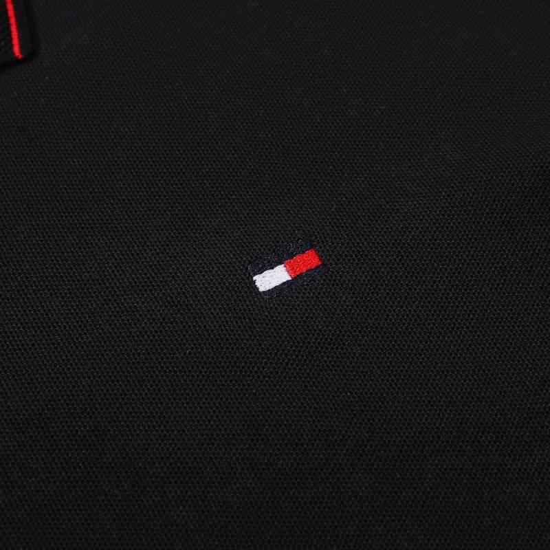 TOMMY HILFIGER メンズ 長袖Tシャツ ロンT クルーネック 袖リブ ロゴプリント オーバーサイズ ブラック - 画像 14