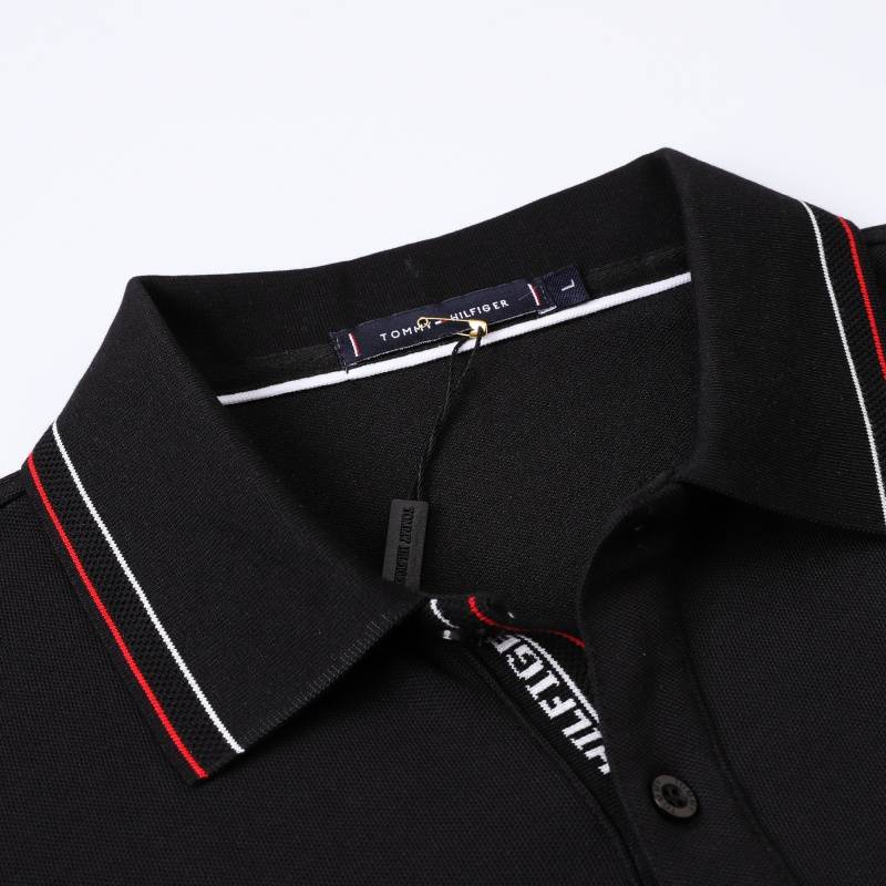 TOMMY HILFIGER メンズ 長袖Tシャツ ロンT クルーネック 袖リブ ロゴプリント オーバーサイズ ブラック - 画像 15