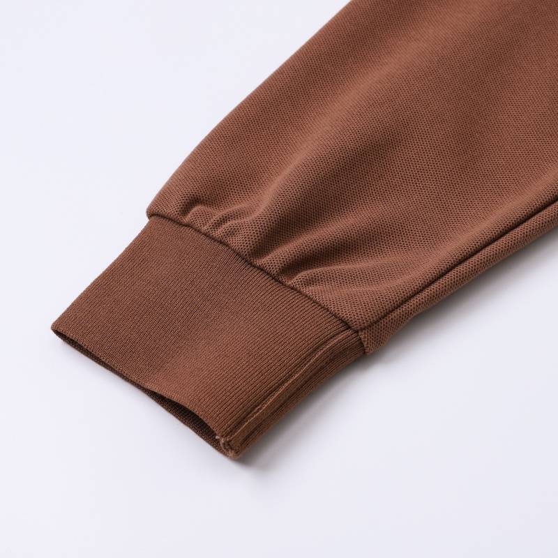 Loro Piana ロロピアーナ メンズ 長袖ポロシャツ ロンT クルーネック 袖リブ トップス フロントロゴ ブラック ホワイト ローズブラウン - 画像 9