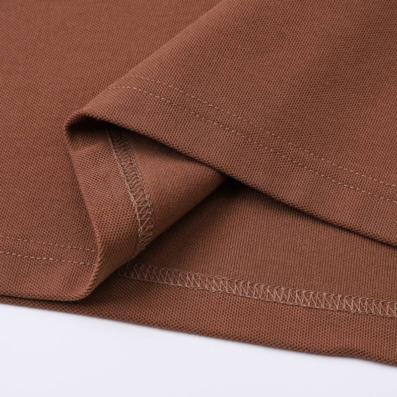 Loro Piana ロロピアーナ メンズ 長袖ポロシャツ ロンT クルーネック 袖リブ トップス フロントロゴ ブラック ホワイト ローズブラウン - 画像 10