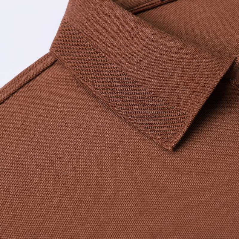 Loro Piana ロロピアーナ メンズ 長袖ポロシャツ ロンT クルーネック 袖リブ トップス フロントロゴ ブラック ホワイト ローズブラウン - 画像 15