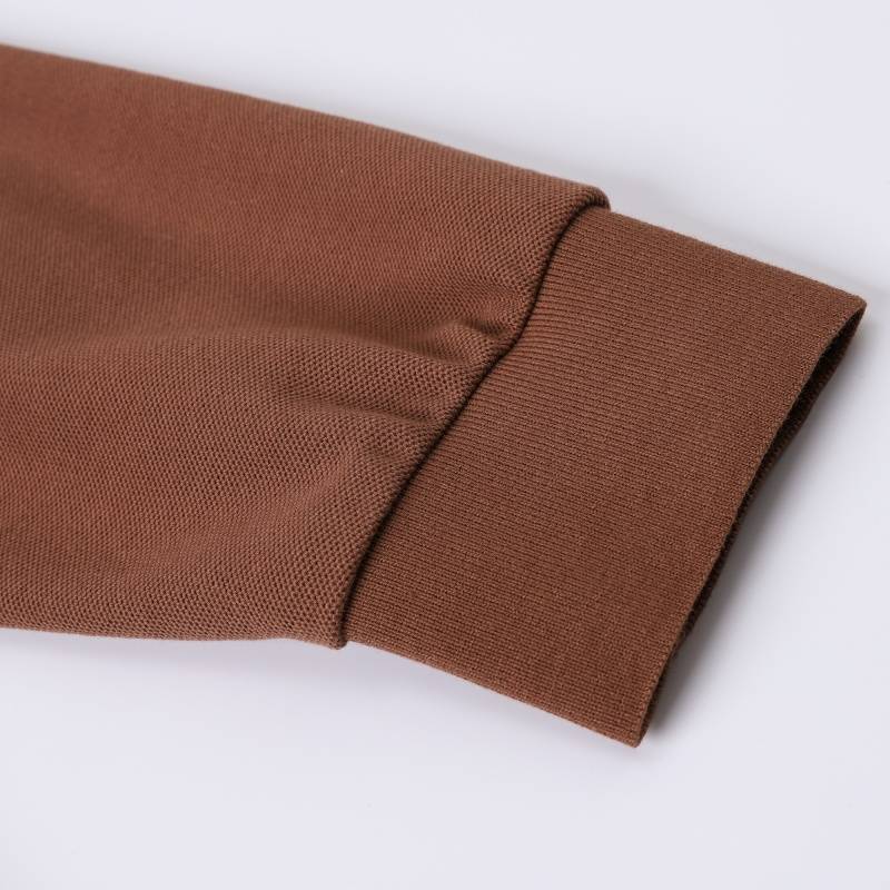 Loro Piana メンズ 長袖Tシャツ ロンT クルーネック 袖リブ ロゴ刺繍 オーバーサイズ ブラック ホワイト ブラウン - 画像 9