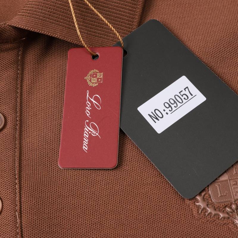 Loro Piana メンズ 長袖Tシャツ ロンT クルーネック 袖リブ ロゴ刺繍 オーバーサイズ ブラック ホワイト ブラウン - 画像 11