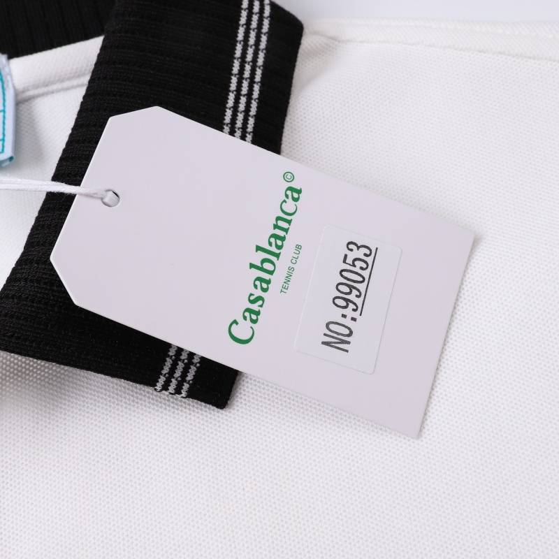CASABLANCA メンズ 長袖Tシャツ ロンT クルーネック 袖リブ ロゴプリント オーバーサイズ ブラック ホワイト ブルー - 画像 11
