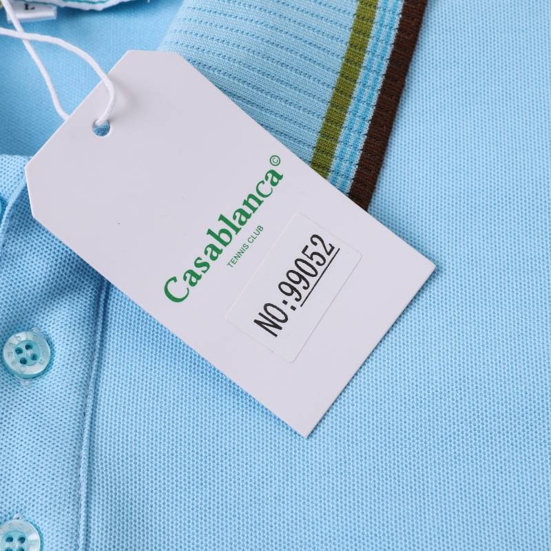 CASABLANCA カサブランカ メンズ ロンT 長袖Tシャツ クルーネック 袖リブ ロゴ刺繍 オーバーサイズ ブラック ホワイト ブルー - 画像 11