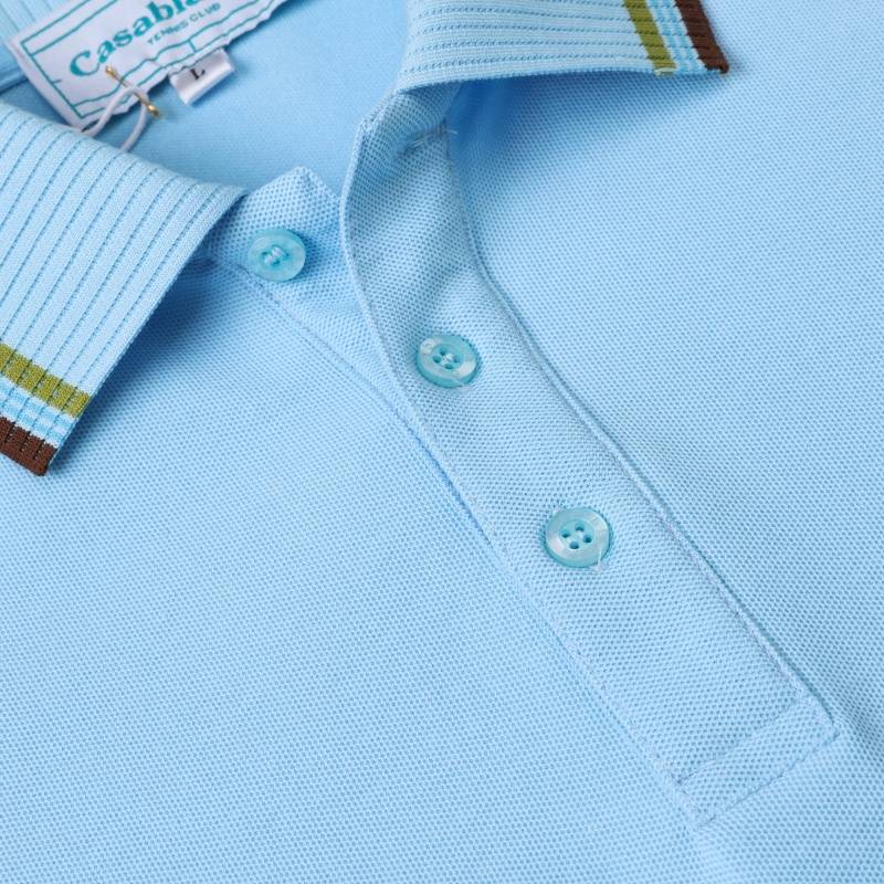 CASABLANCA カサブランカ メンズ ロンT 長袖Tシャツ クルーネック 袖リブ ロゴ刺繍 オーバーサイズ ブラック ホワイト ブルー - 画像 14