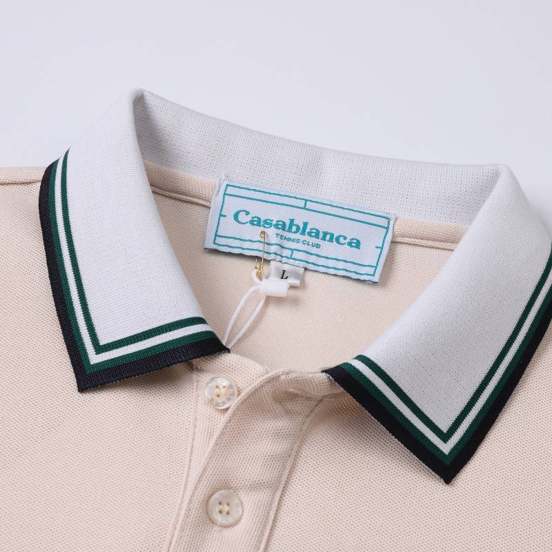 CASABLANCA メンズ 長袖Tシャツ ロンT クルーネック 袖リブ ロゴプリント オーバーサイズ ブラック ホワイト ネイビー ベージュ ライトブルー - 画像 16