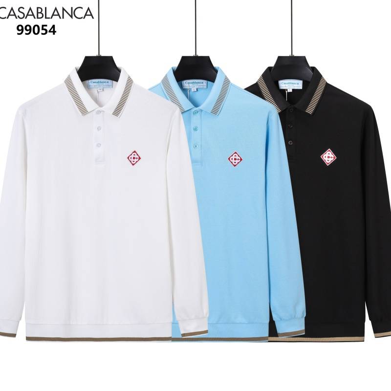 CASABLANCA カサブランカ メンズ 長袖Tシャツ ロンT クルーネック 袖リブ ロゴプリント オーバーサイズ ブラック ホワイト グレー ネイビー - 画像 3