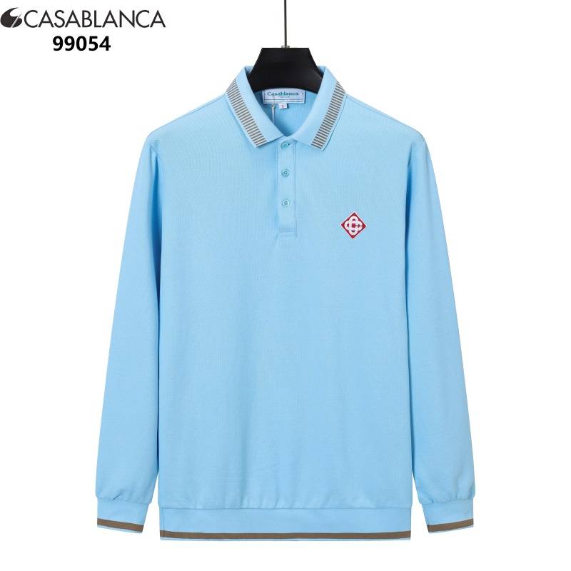 CASABLANCA カサブランカ メンズ 長袖Tシャツ ロンT クルーネック 袖リブ ロゴプリント オーバーサイズ ブラック ホワイト グレー ネイビー - 画像 5