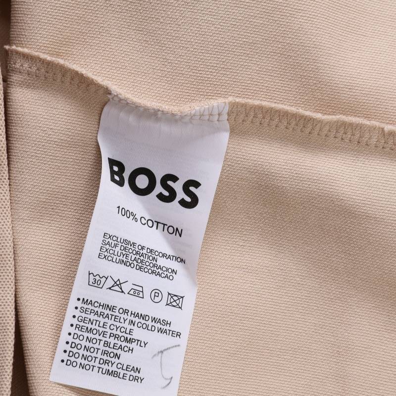BOSS メンズ 長袖Tシャツ ロンT クルーネック 袖リブ ロゴプリント オーバーサイズ 美シルエット ブラック - 画像 7