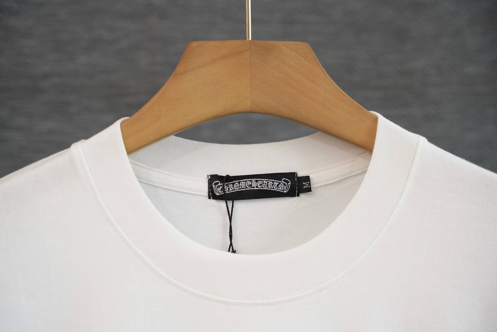 CHROME HEARTS クロムハーツ メンズ 長袖Tシャツ ロンT クルーネック 袖リブ ロゴプリント オーバーサイズ ブラック - 画像 4
