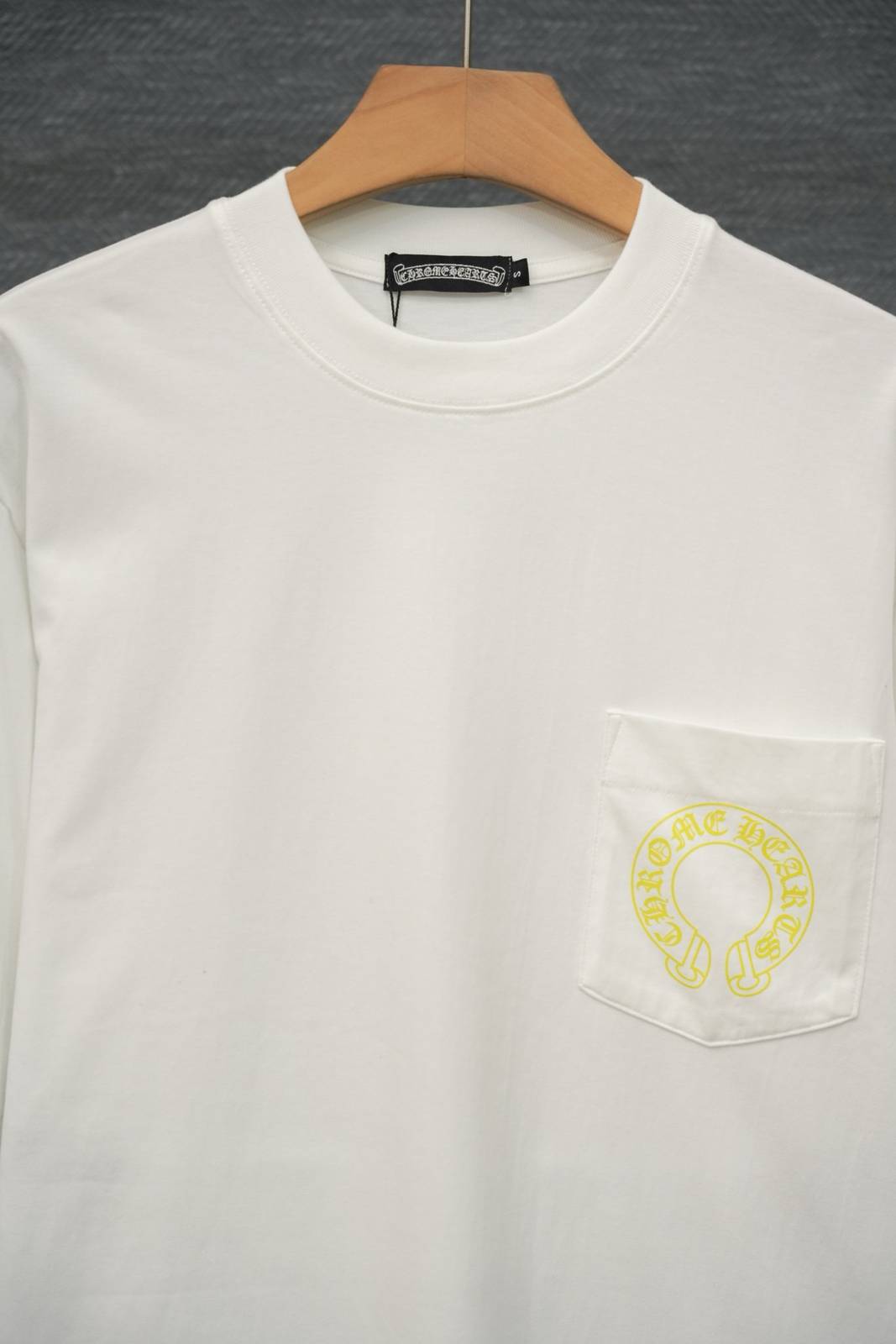 CHROME HEARTS クロムハーツ メンズ ロンT 長袖Tシャツ クルーネック 袖リブ アームプリント オーバーサイズ ブラック - 画像 4