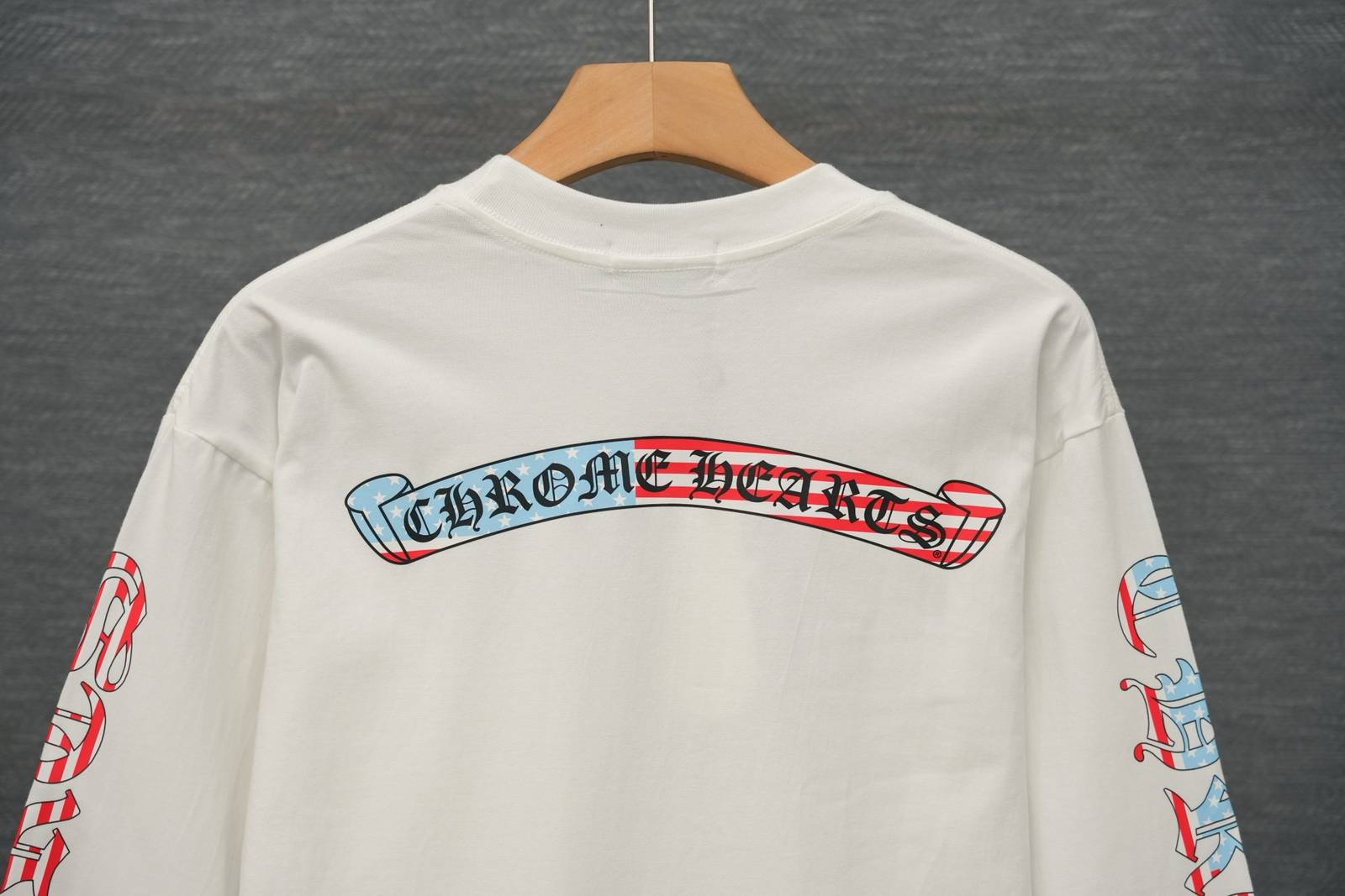 CHROME HEARTS クロムハーツ メンズ 長袖Tシャツ ロンT クルーネック 袖リブ アームプリント オーバーサイズ ブラック - 画像 15