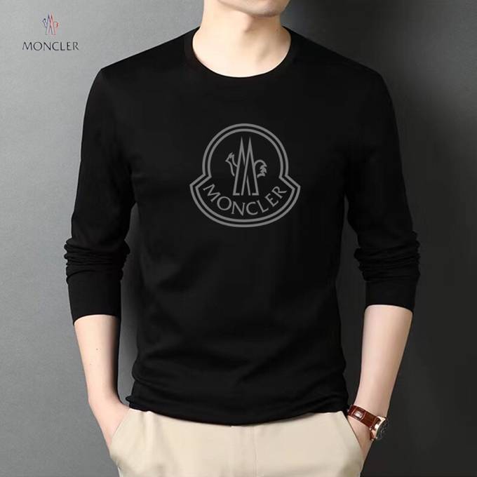 MONCLER モンクレール メンズ 長袖Tシャツ ロンT クルーネック 袖リブ オーバーサイズ ブラック - 画像 7