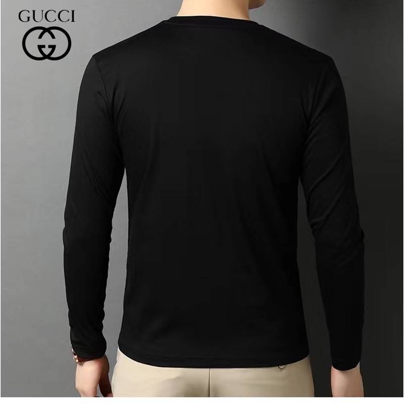 GUCCI グッチ メンズ 長袖Tシャツ ロンT クルーネック 袖リブ アームプリント オーバーサイズ ホワイト - 画像 6