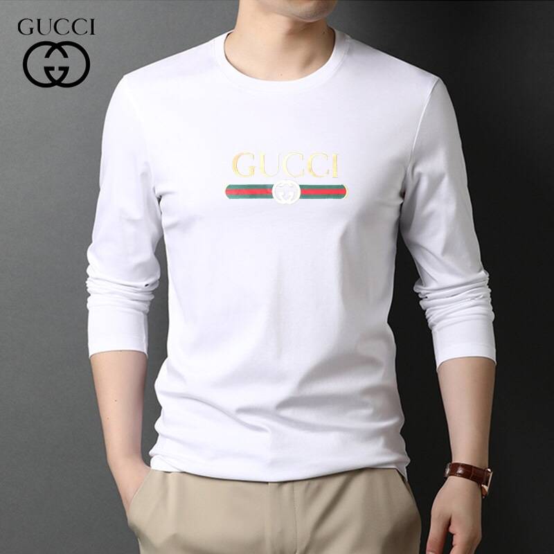 GUCCI グッチ メンズ 長袖Tシャツ ロンT クルーネック 袖リブ ロゴプリント オーバーサイズ メンズブラック - 画像 8