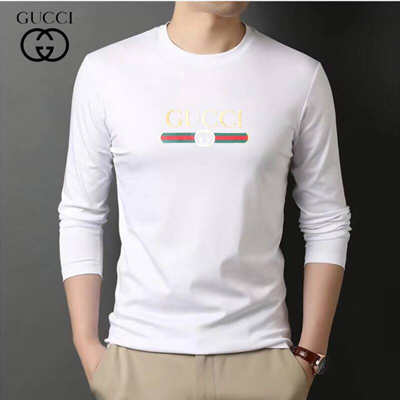 GUCCI グッチ メンズ 長袖Tシャツ ロンT クルーネック 袖リブ ロゴプリント オーバーサイズ メンズブラック - 画像 9