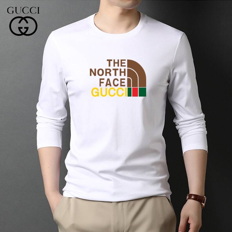 GUCCI グッチ メンズ 長袖Tシャツ ロンT クルーネック 袖リブ ロゴプリント メンズ オーバーサイズ ブラック - 画像 9