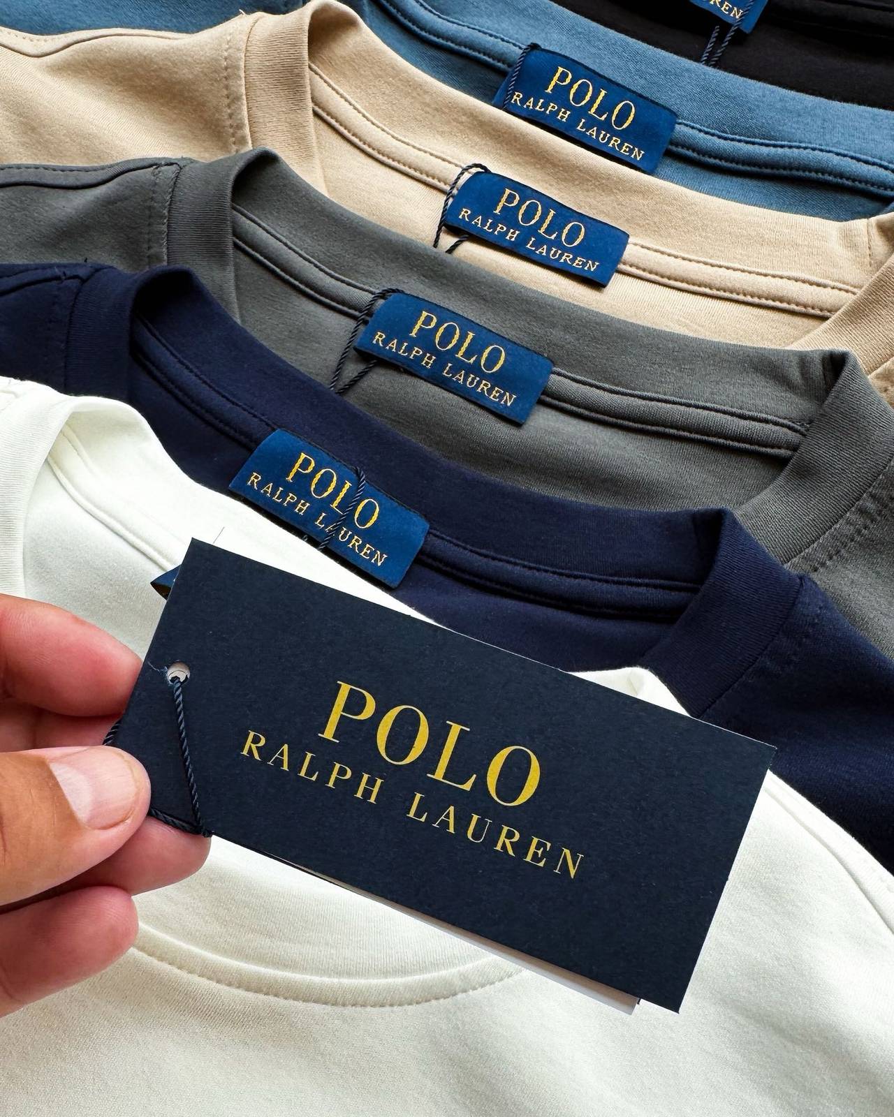 POLO RALPH LAUREN メンズ 長袖Tシャツ ロンT クルーネック 袖リブ ロゴプリント フレンドリーフィット ホワイト - 画像 4