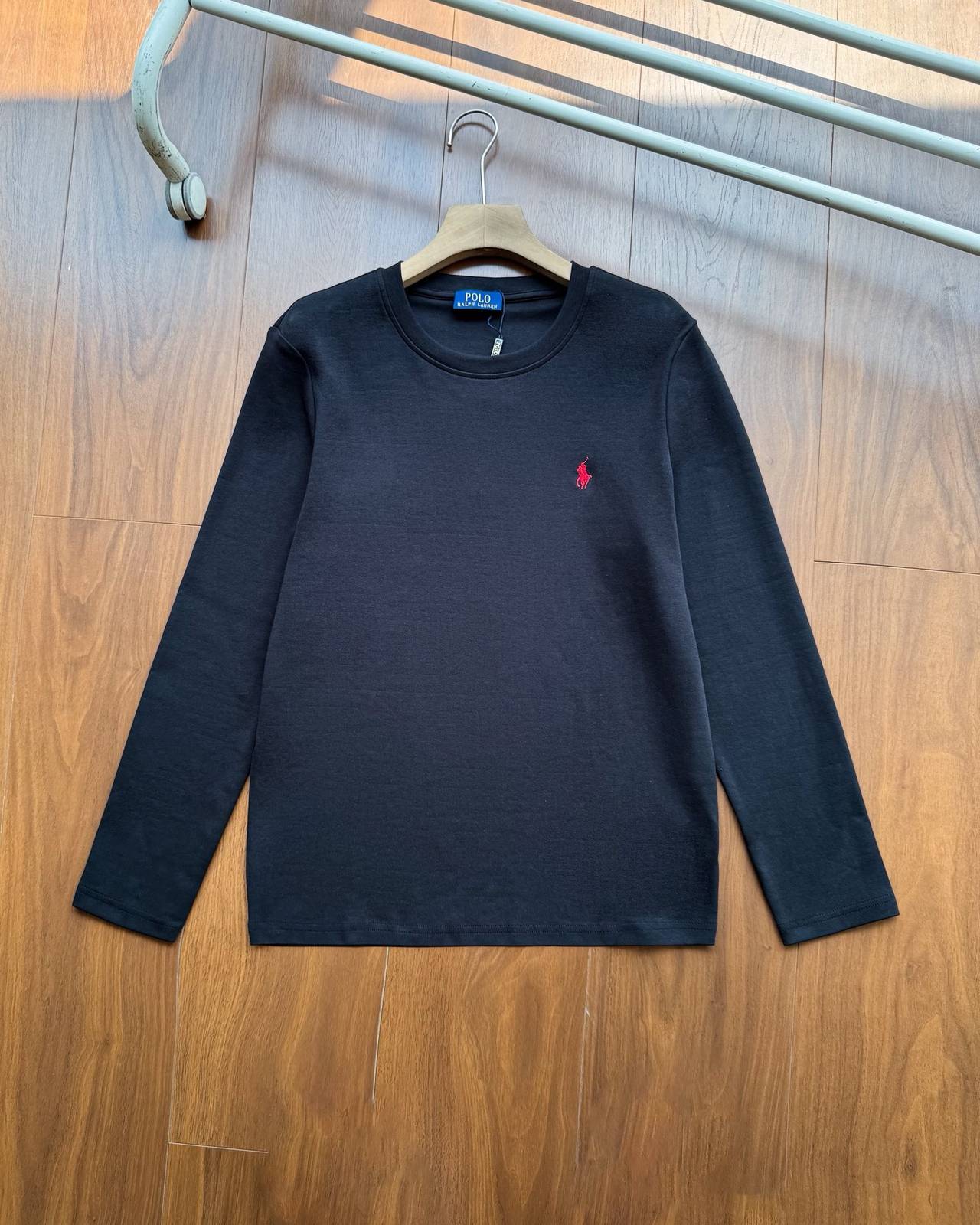 POLO RALPH LAUREN メンズ 長袖Tシャツ ロンT クルーネック 袖リブ ロゴプリント フレンドリーフィット ホワイト - 画像 11