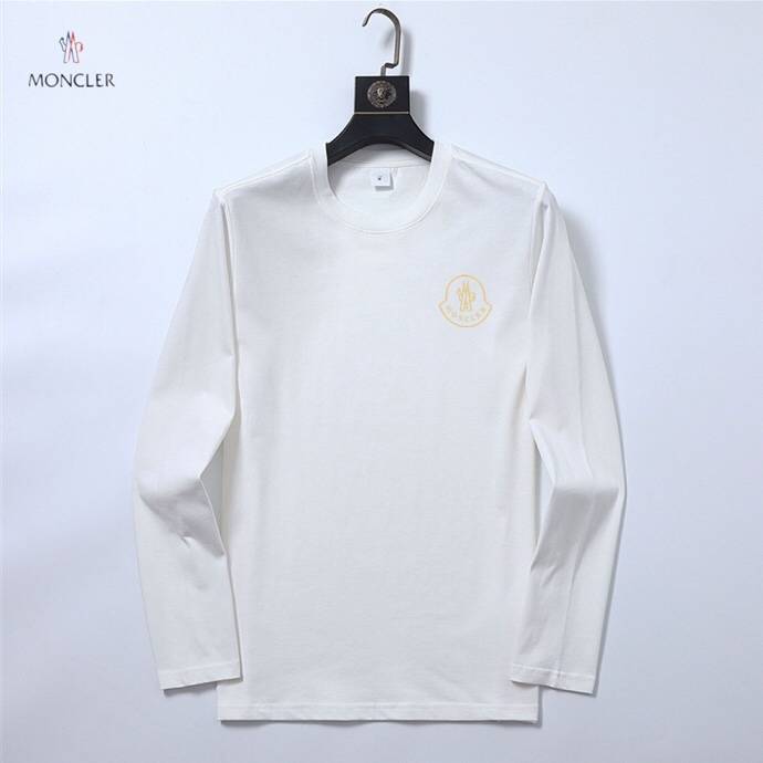 MONCLER モンクレール メンズ 長袖Tシャツ ロンT クルーネック 袖リブ ヘビーウェイト オーバーサイズ ブラック