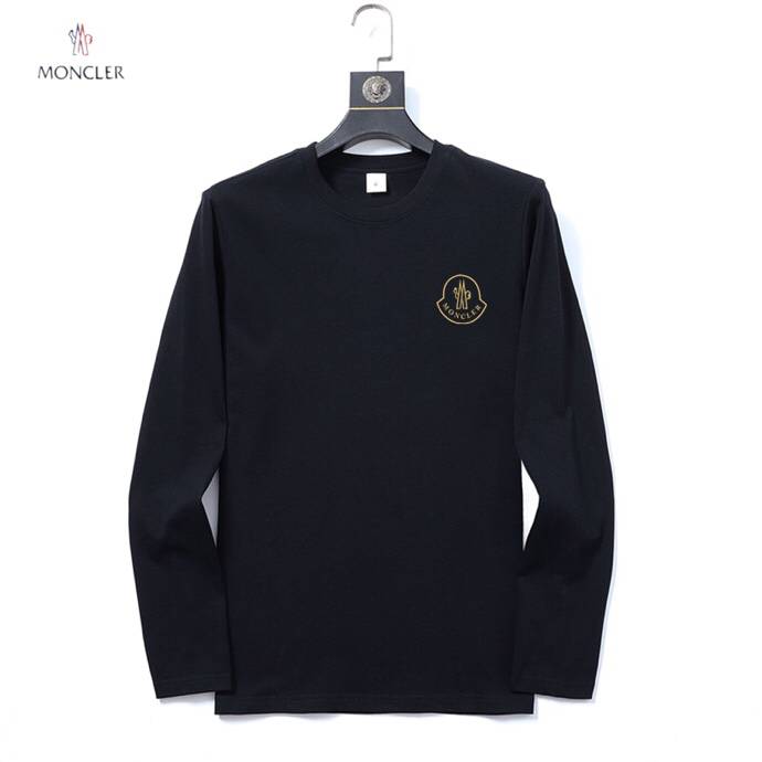 MONCLER モンクレール メンズ 長袖Tシャツ ロンT クルーネック 袖リブ ヘビーウェイト オーバーサイズ ブラック - 画像 9