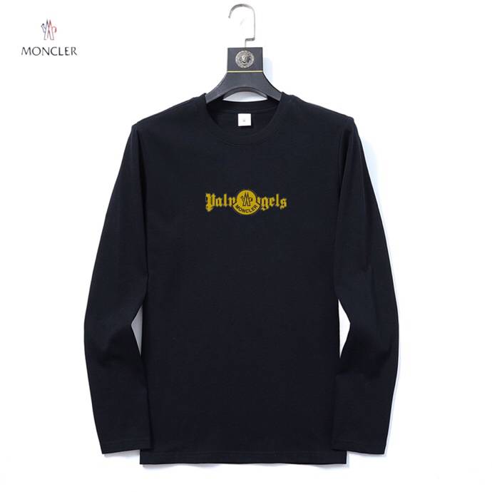 MONCLER モンクレール メンズ 長袖Tシャツ ロンT クルーネック 袖リブ ロゴプリント オーバーサイズ ブラック - 画像 9