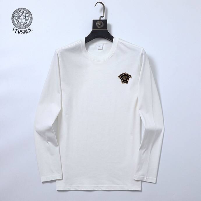 VERSACE ヴェルサーチ メンズ ロンT 長袖Tシャツ クルーネック 袖リブ ロゴプリント ヘビーウェイト オーバーサイズ ブラック - 画像 9