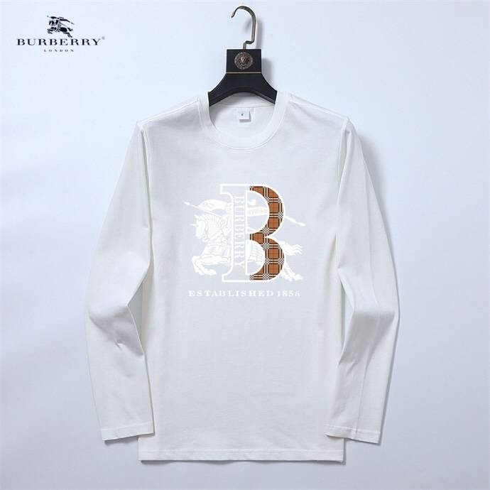 BURBERRY バーバリー メンズ 長袖Tシャツ ロンT クルーネック 袖リブ ロゴプリント ヘビーウェイト オーバーサイズ ブラック - 画像 9