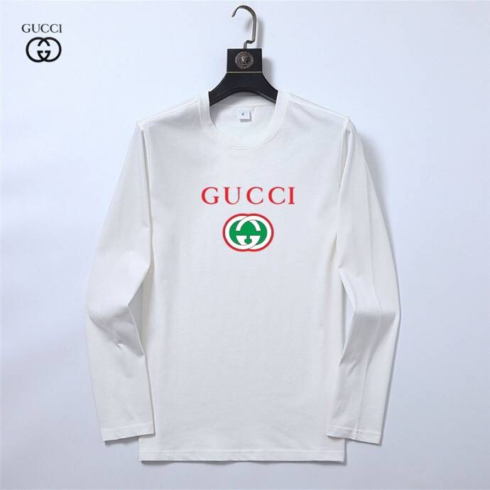 GUCCI グッチ メンズ 長袖Tシャツ ロンT クルーネック 袖リブ ロゴプリント ヘビーウェイト オーバーサイズ ブラック