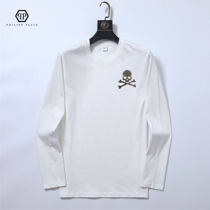 PHILIPP PLEIN メンズ ロンT 長袖Tシャツ クルーネック 袖リブ ロゴプリント ヘビーウェイト ブラック - 画像 9