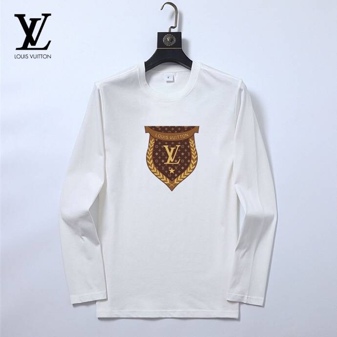 LOUIS VUITTON メンズ 長袖Tシャツ ロンT クルーネック 袖リブ ロゴプリント ヘビーウェイト オーバーサイズ ブラック - 画像 9