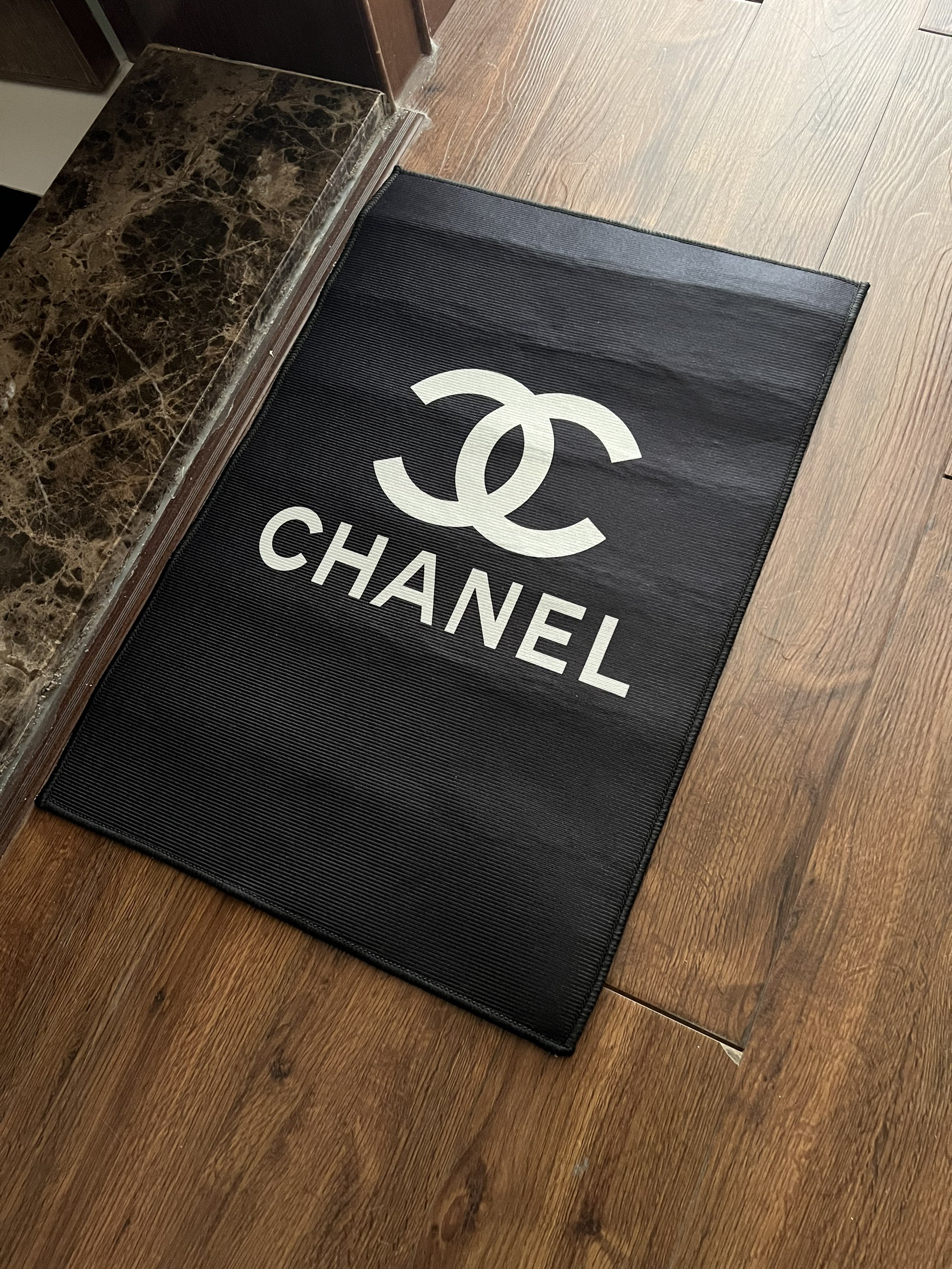 CHANEL　シャネル　マット　ブラック　浴室/キッチン/玄関　台所マット　滑り止め