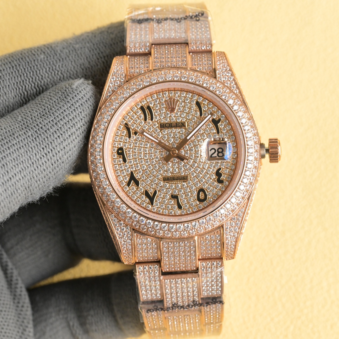 Rolex ロレックス✨💎ロレックスデイトジャスト 41mm 満鑽✨ 2813自動巻き ステンレス サファイアガラス 高級時計💫🔥