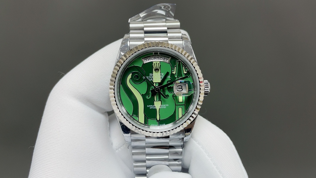 Rolex ロレックス✨ロレックス 36mm デイデイト✨ KF2最高峰✨ 2100ダイヤ✨ 機械式腕時計 レディース💎 クロノメーター認定🌟 高級感👜 ギフト🎁
