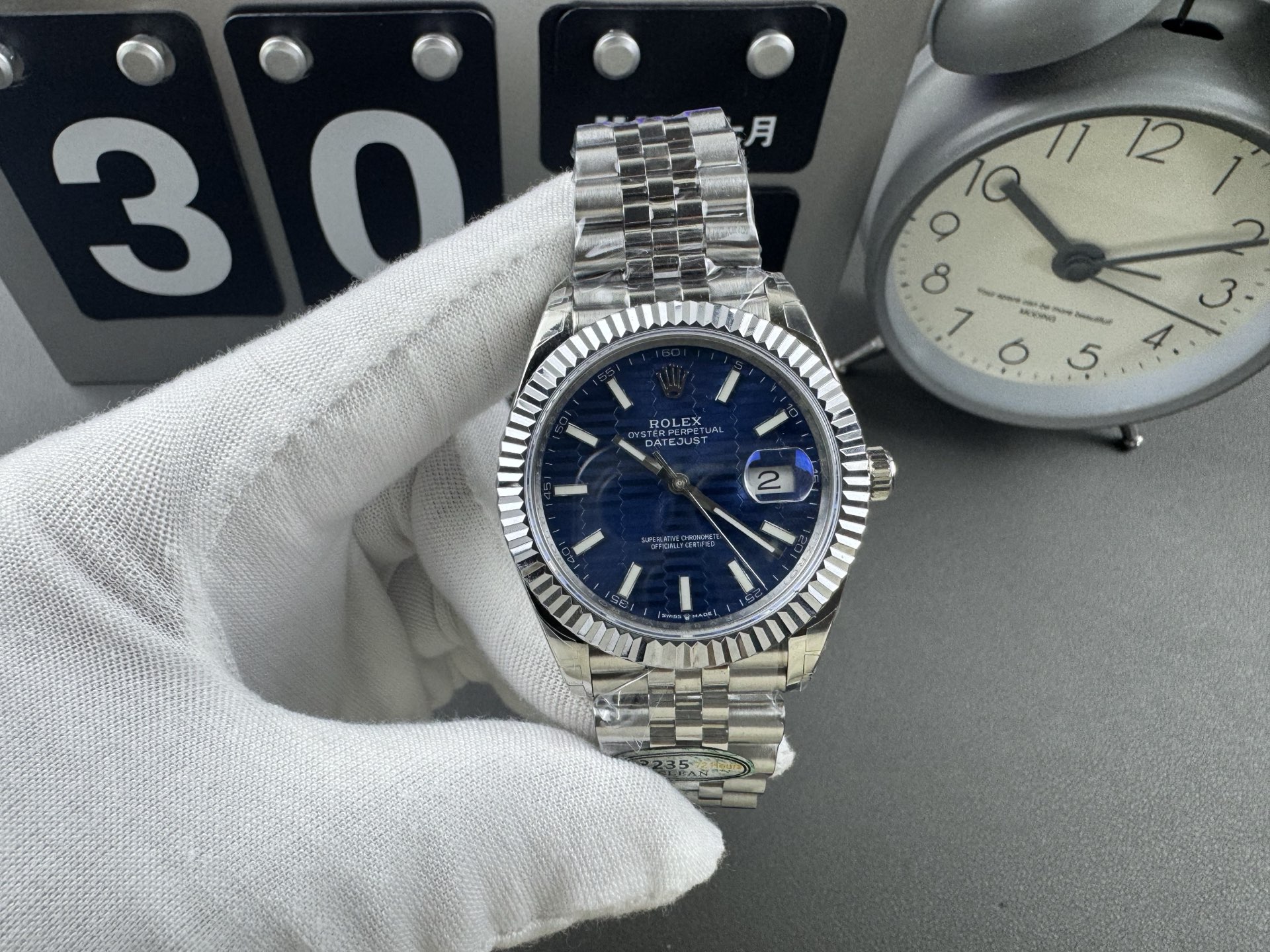 Rolex ロレックスロレックス デイトジャスト 白×ブルー 41mm 3235自動巻き🌊✨実物写真付き⌚️新発売🌟本格仕様