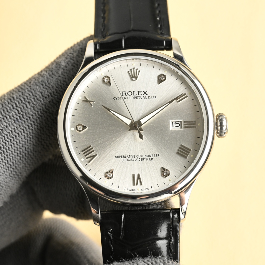 Rolex ロレックス✨ロレックス風 超薄 高級腕時計✨ 40mm 本格ムーブメント ビジネス/贈り物に最適💼🕰️🎁💎