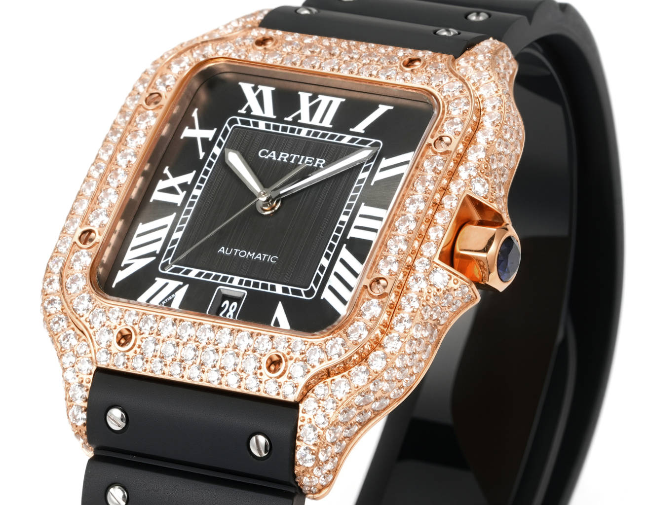 Cartier カルティエ✨Cartier✨ 高級腕時計 サントス 100 メンズ 自動巻き 本革ベルト 💎  メンテナンス済み ⌚️ 💼 美品 🎁 ギフトに最適