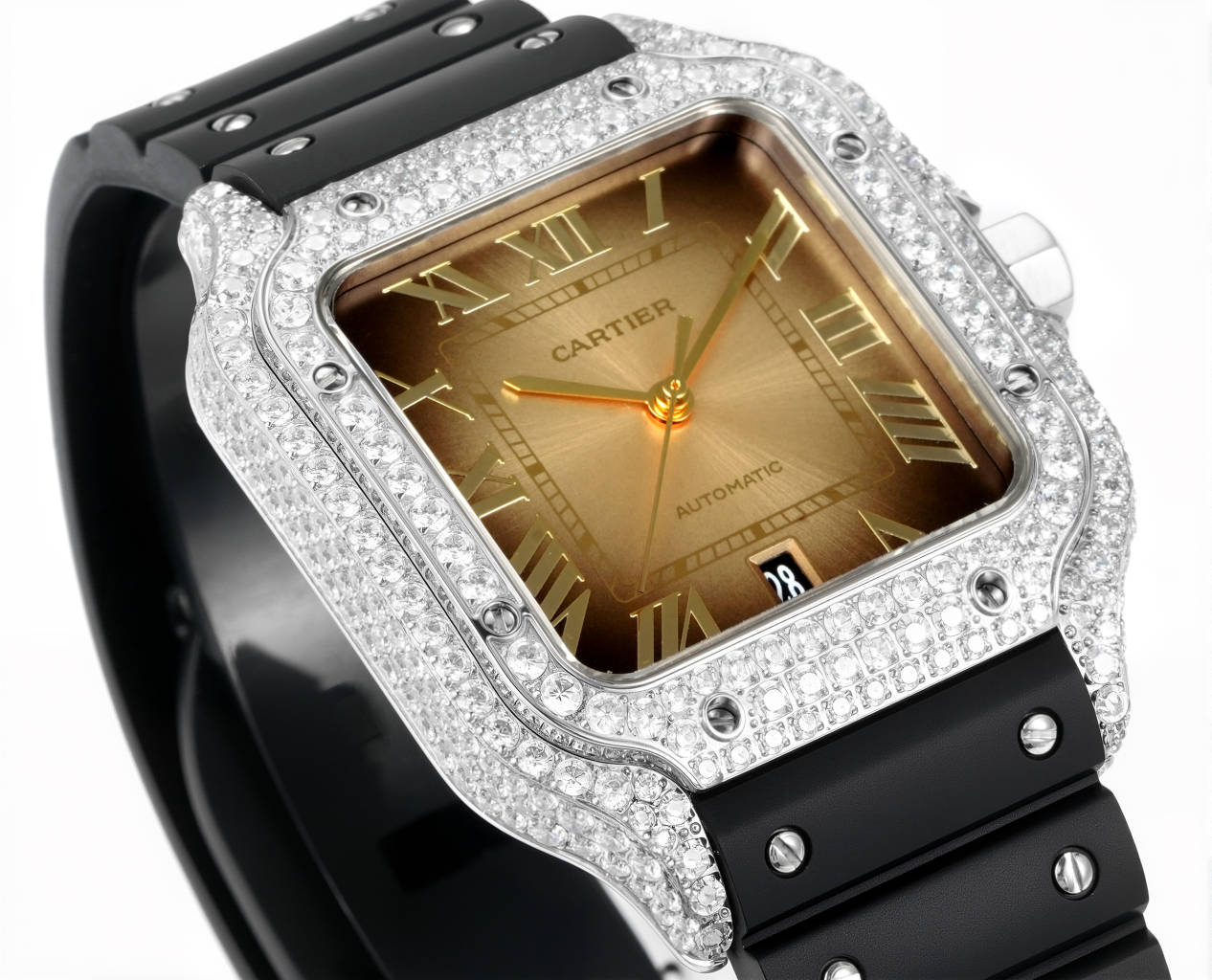 Cartier カルティエ✨Cartier✨ 高級時計 サントス 100 メンズ 自動巻き 人気モデル 💎  ⌚ 贈り物に最適 🎁 ラグジュアリー 腕時計 💝