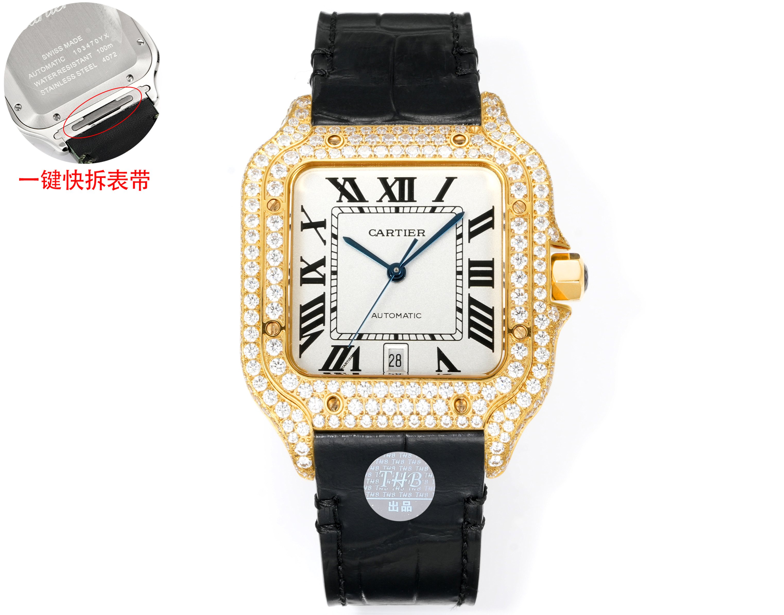 Cartier カルティエ✨Cartier✨ 高級時計 サントス 100 メンズ 自動巻き 人気モデル💎 ⌚ ギフトボックス付き🎁