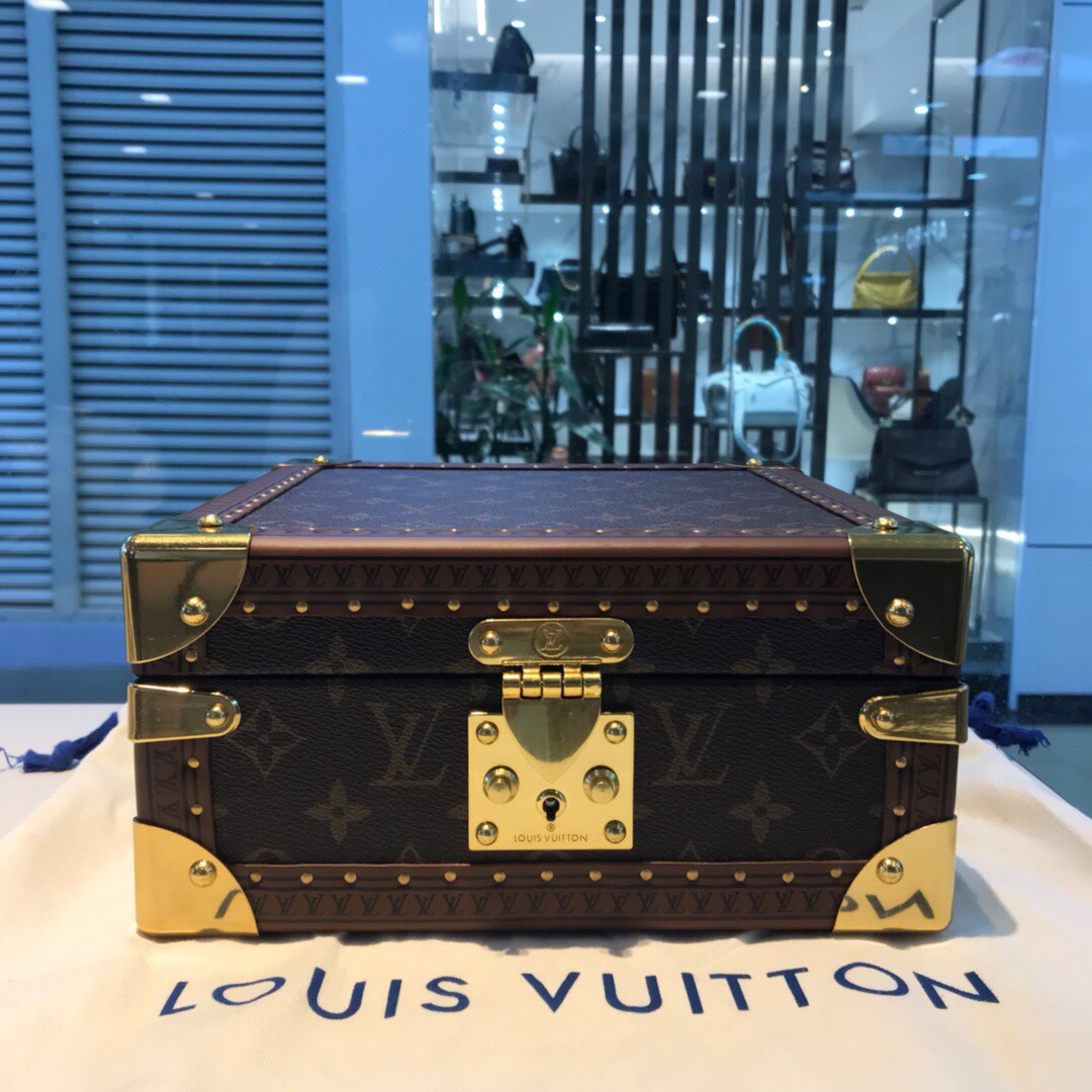【ルイヴィトン】ミニトランク 小物収納ボックス モノグラムキャンバス ヴィンテージ 高級感のある逸品 ギフトに最適