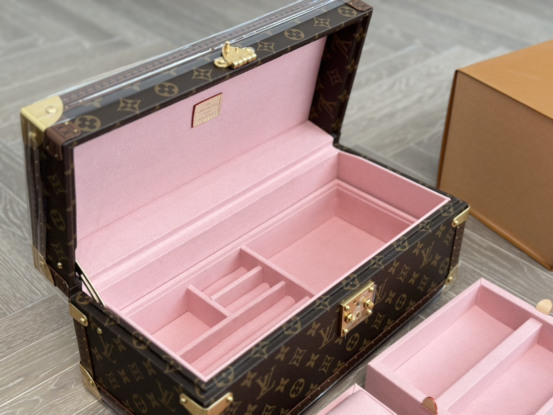 【ルイヴィトン】ハードトランク 大型収納ボックス 職人手作りの多宝盒 美しい彩絵 コレクターズアイテム - 画像 2