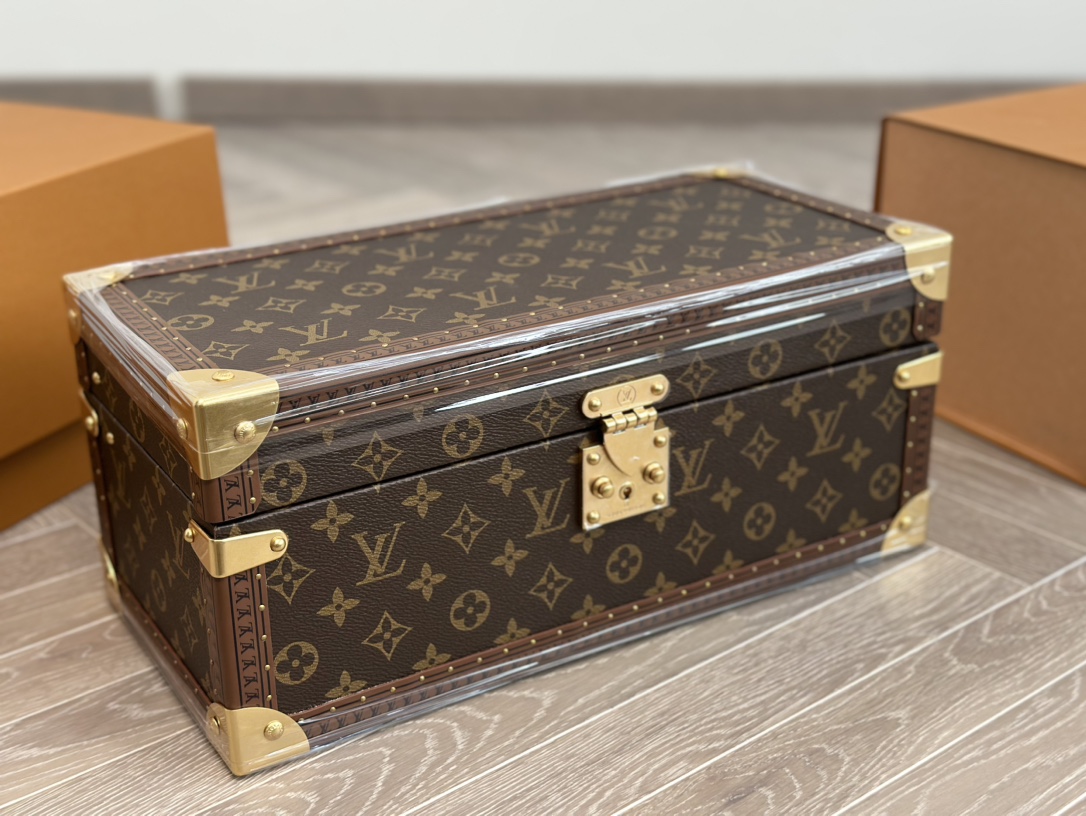 【ルイヴィトン】ハードトランク 大型収納ボックス 職人手作りの多宝盒 美しい彩絵 コレクターズアイテム - 画像 6