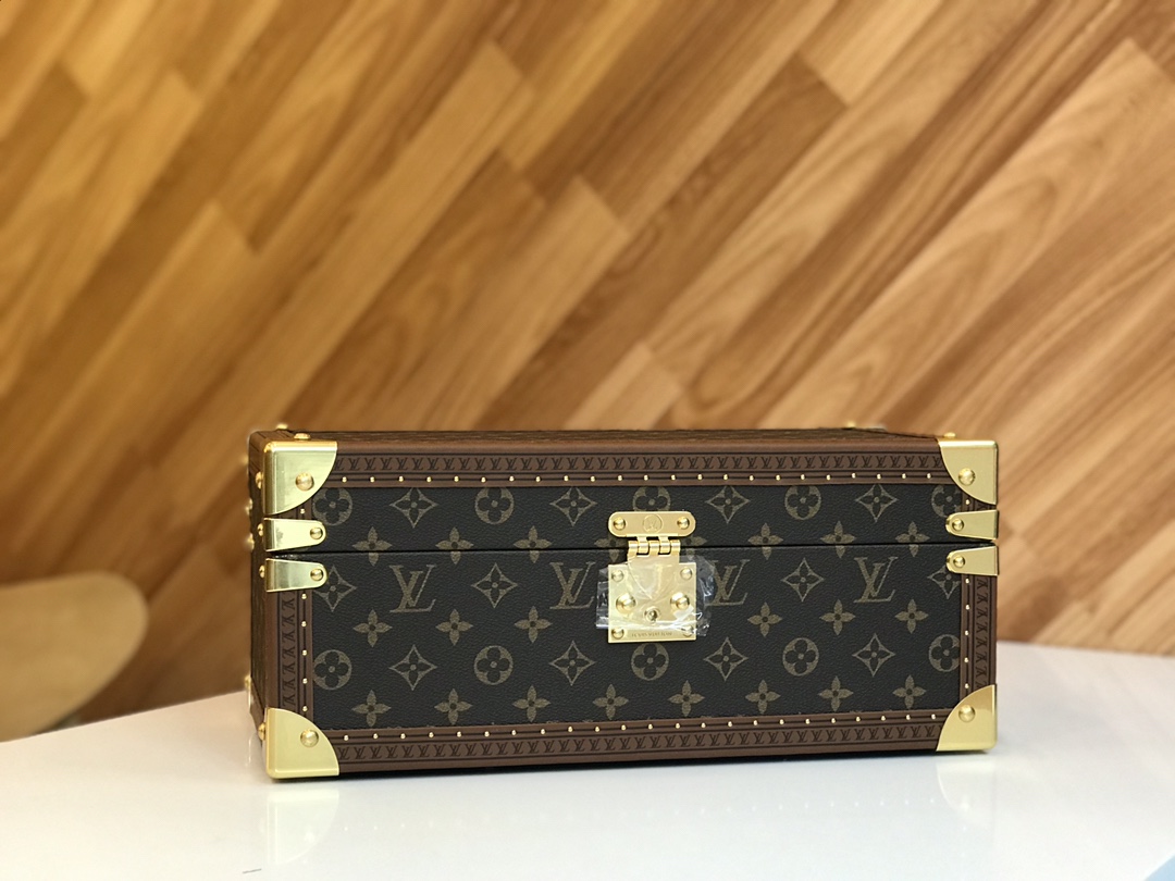 【ルイヴィトン】多宝聚財ハードトランク 小物収納ボックス 2段仕切り 高級木製 上品な逸品