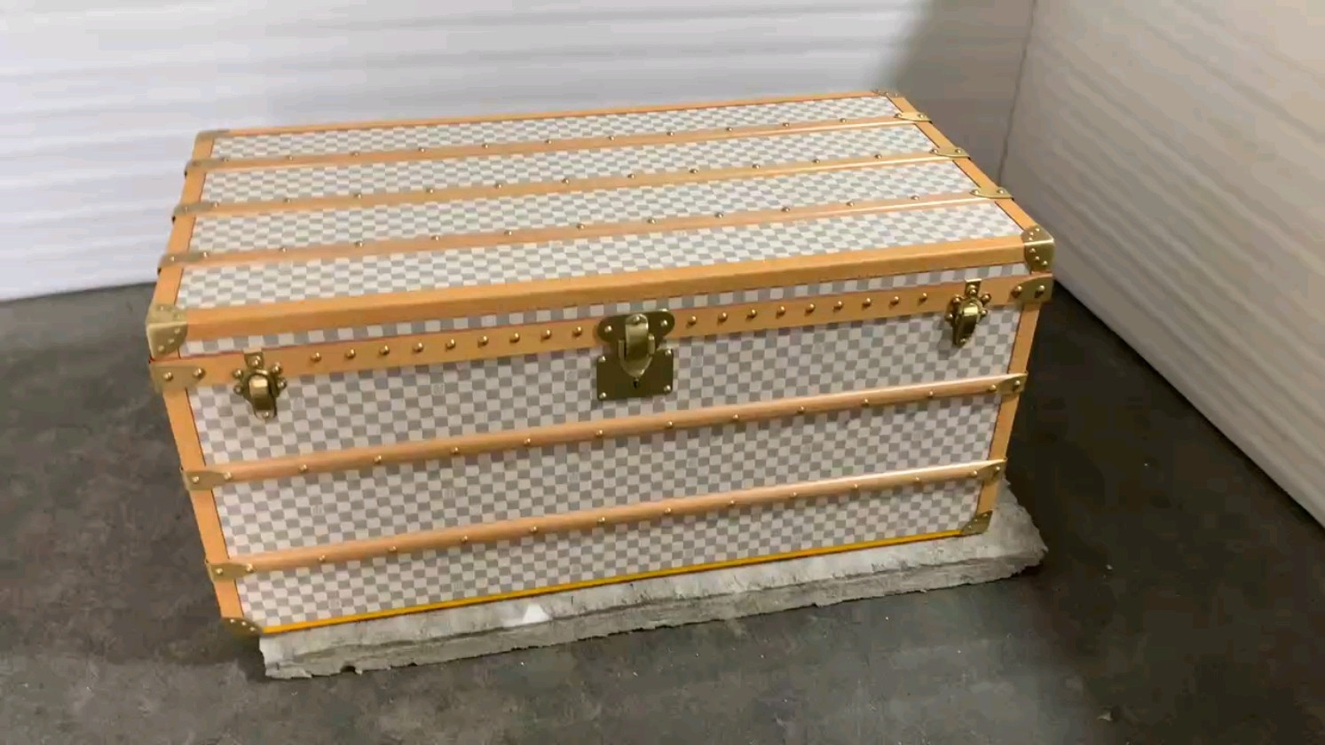 【ルイヴィトン】ミニトランク 小物収納ボックス モノグラム柄 ヴィンテージ調 高級感のある逸品