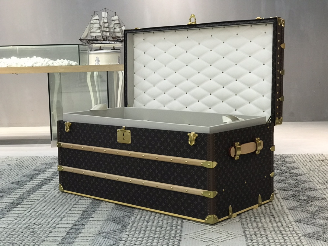 【ルイヴィトン】ミニトランク 小物収納ボックス 老花新米 鎏金金具 上品な雰囲気で高級感溢れる逸品 - 画像 5