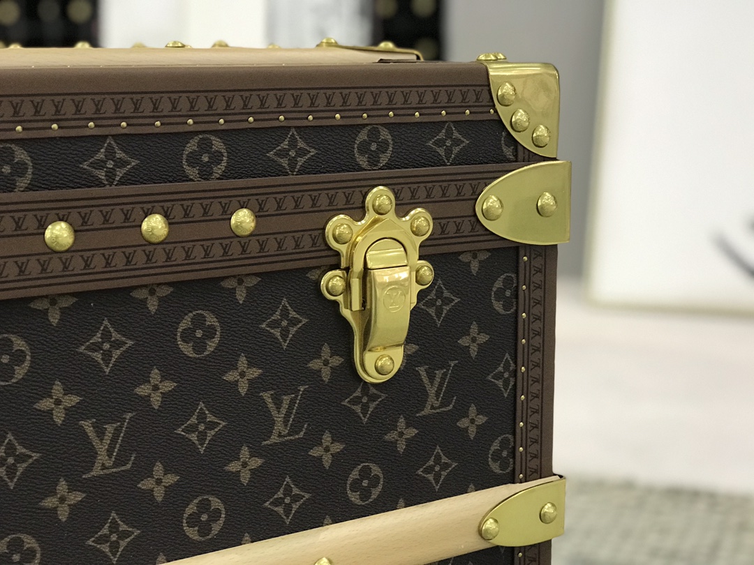 【ルイヴィトン】ミニトランク 小物収納ボックス 老花新米 鎏金金具 上品な雰囲気で高級感溢れる逸品 - 画像 7